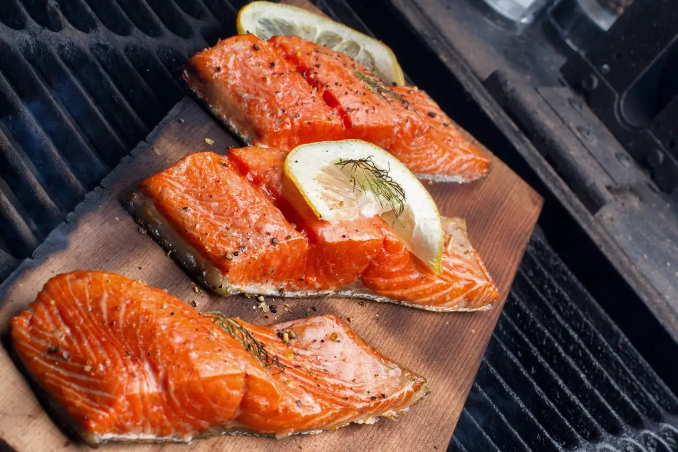 Salmon with lemon-ginger sauce