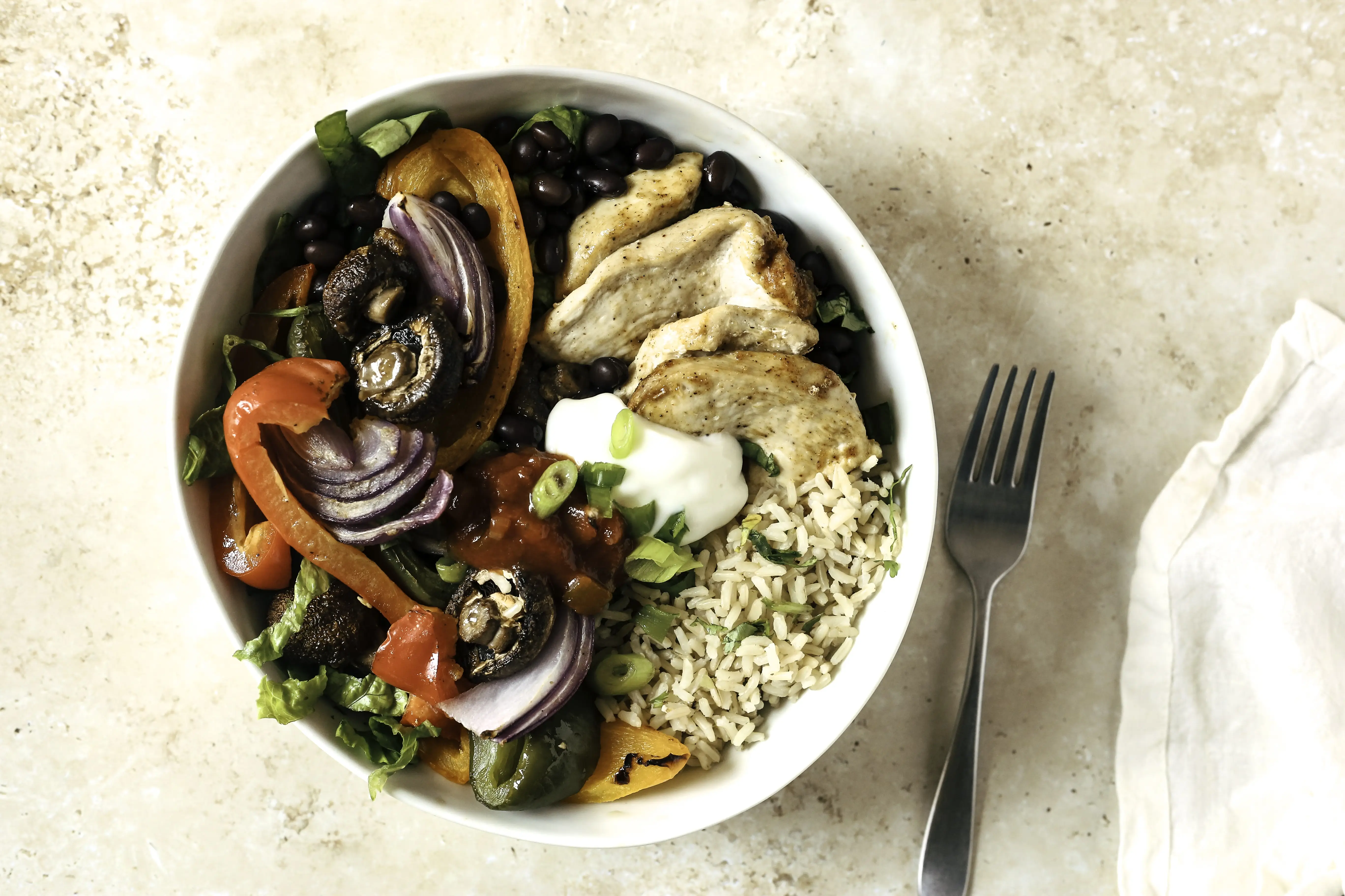 a bowl of rice and vegetables