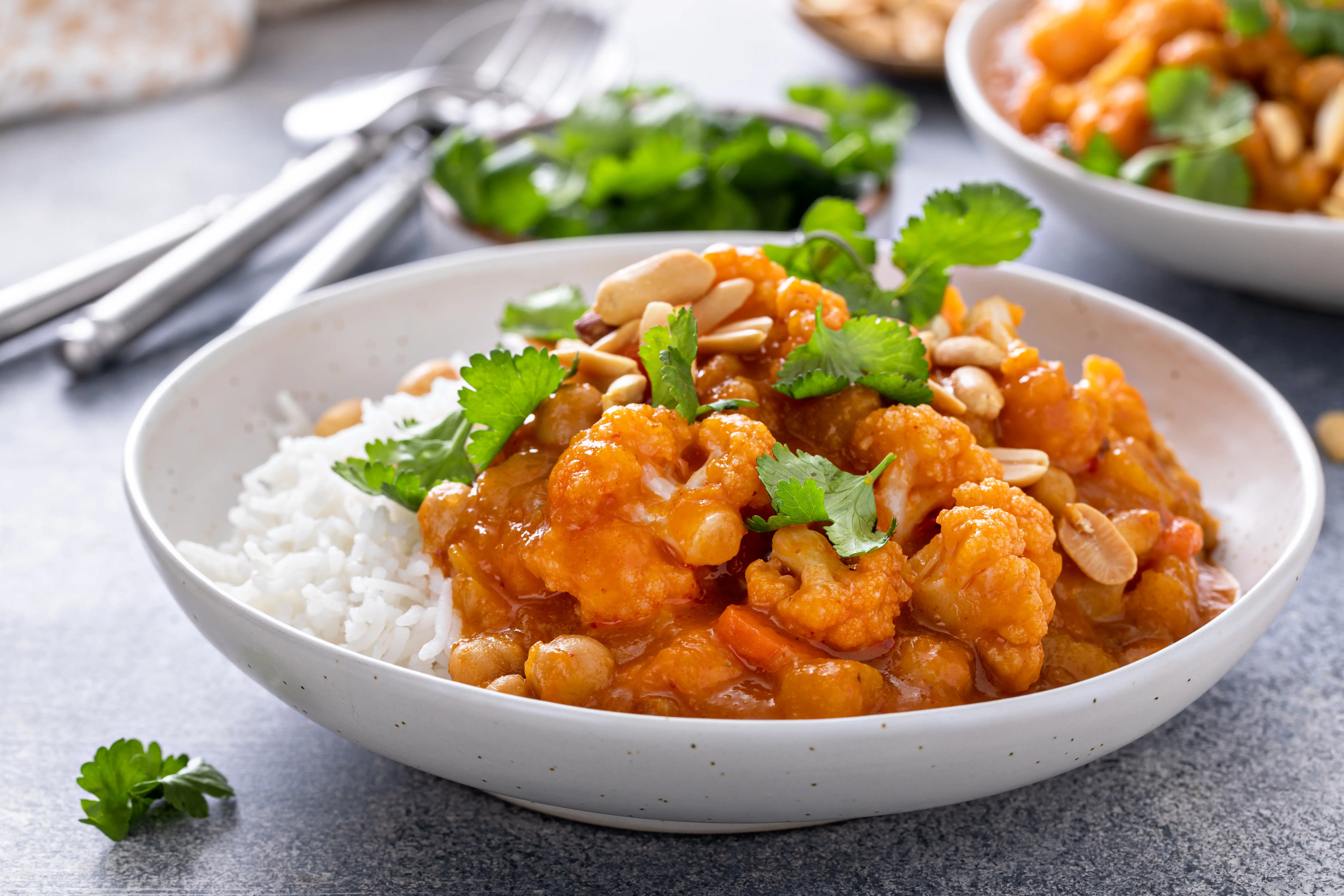 Chickpea and cauliflower curry