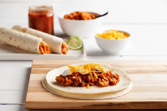 Lentil burritos